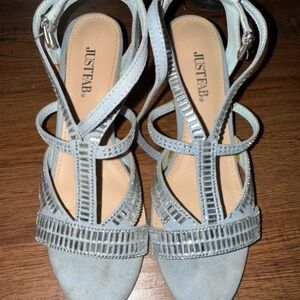 JustFab Silver Strappy Sandals